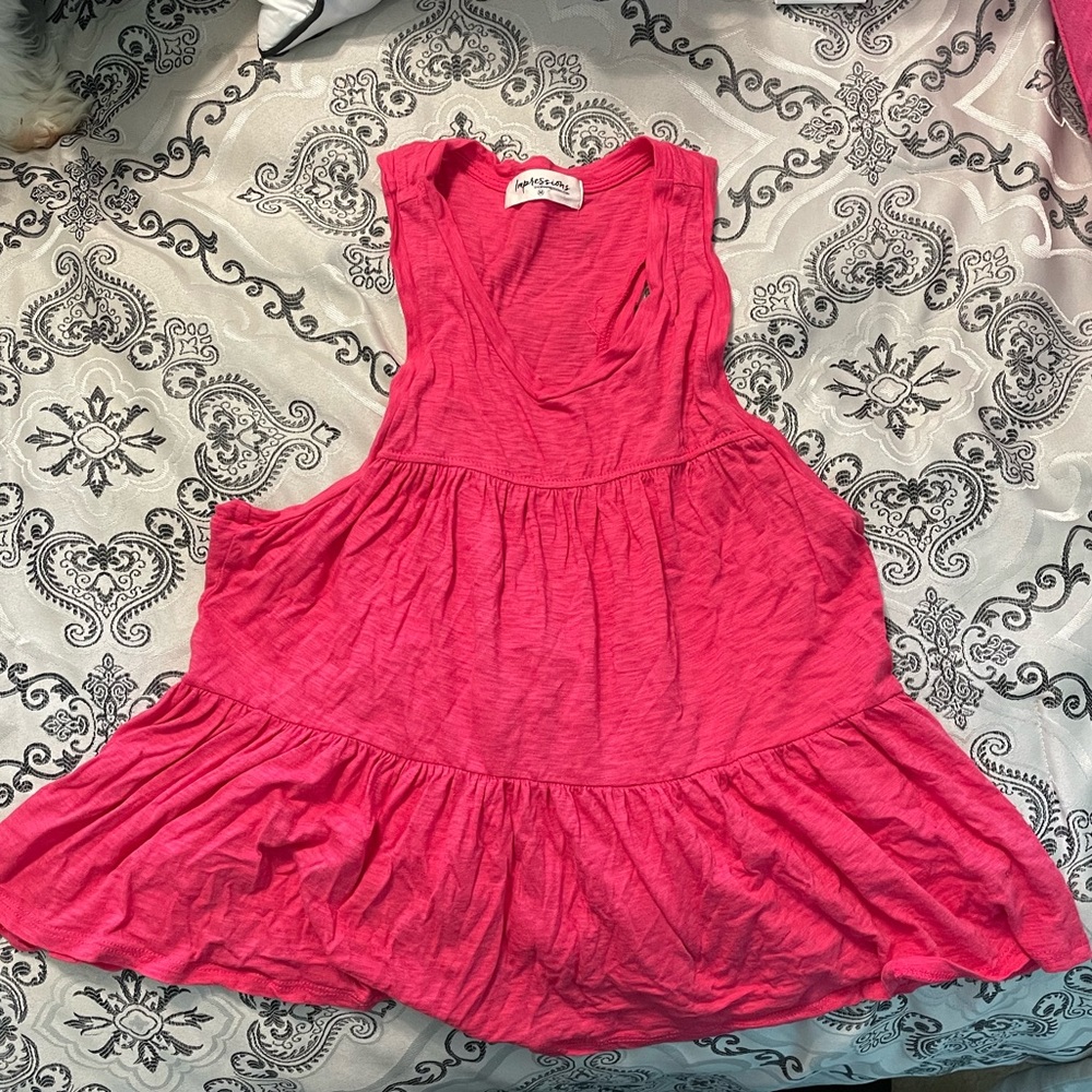 Pink Babydoll Tank Top- NEW